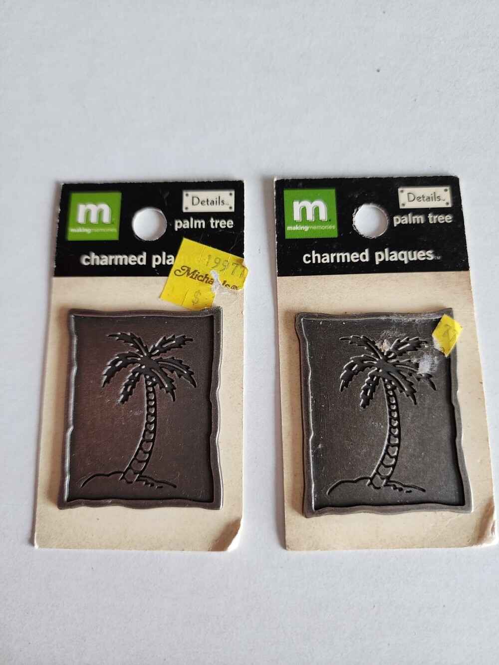 MAKING MEMORIES Palm Tree Charmed Plaques - New Scrapbooking Card Retired #26